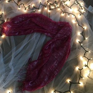 🌸 Sale 3 for 10 🌸 Pink and silver scarf